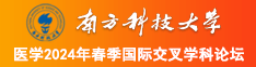 俄罗斯美女被大黑吊日逼南方科技大学医学2024年春季国际交叉学科论坛